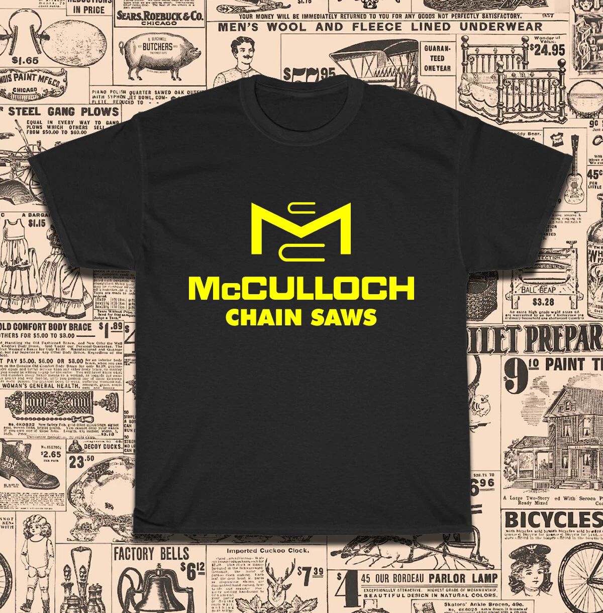 New Hot McCulloch Vintage Chainsaws Logo T-Shirt American Size S-5XL T-Shirt