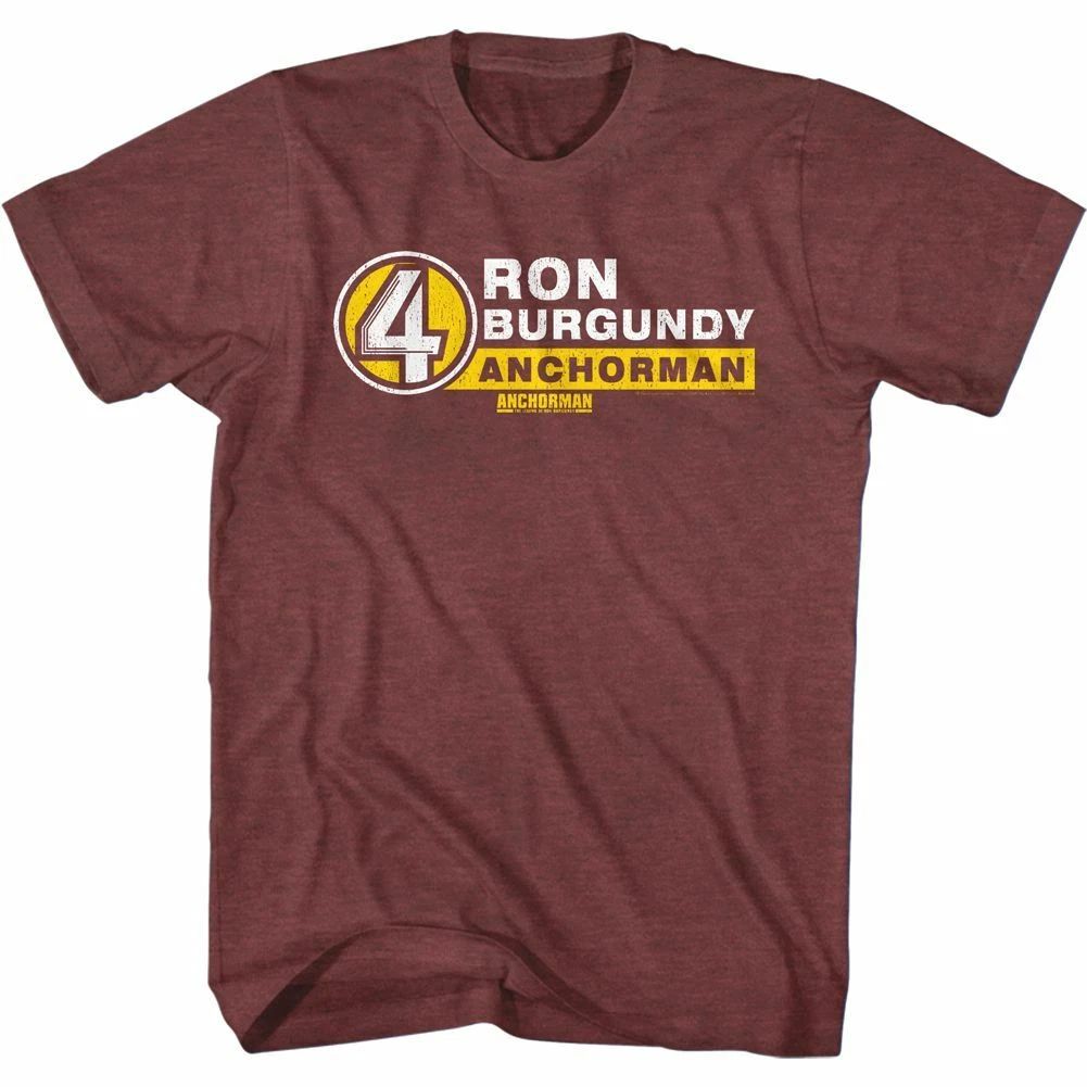 Anchorman T-Shirt Ron Burgundy Heather Maroon Tee