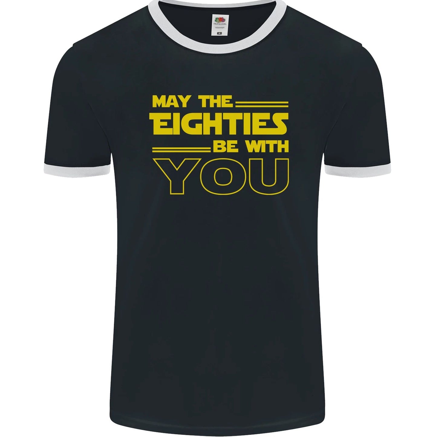 May the 80s Eighties Be With You Sci-Fi Mens Ringer T-Shirt FotL