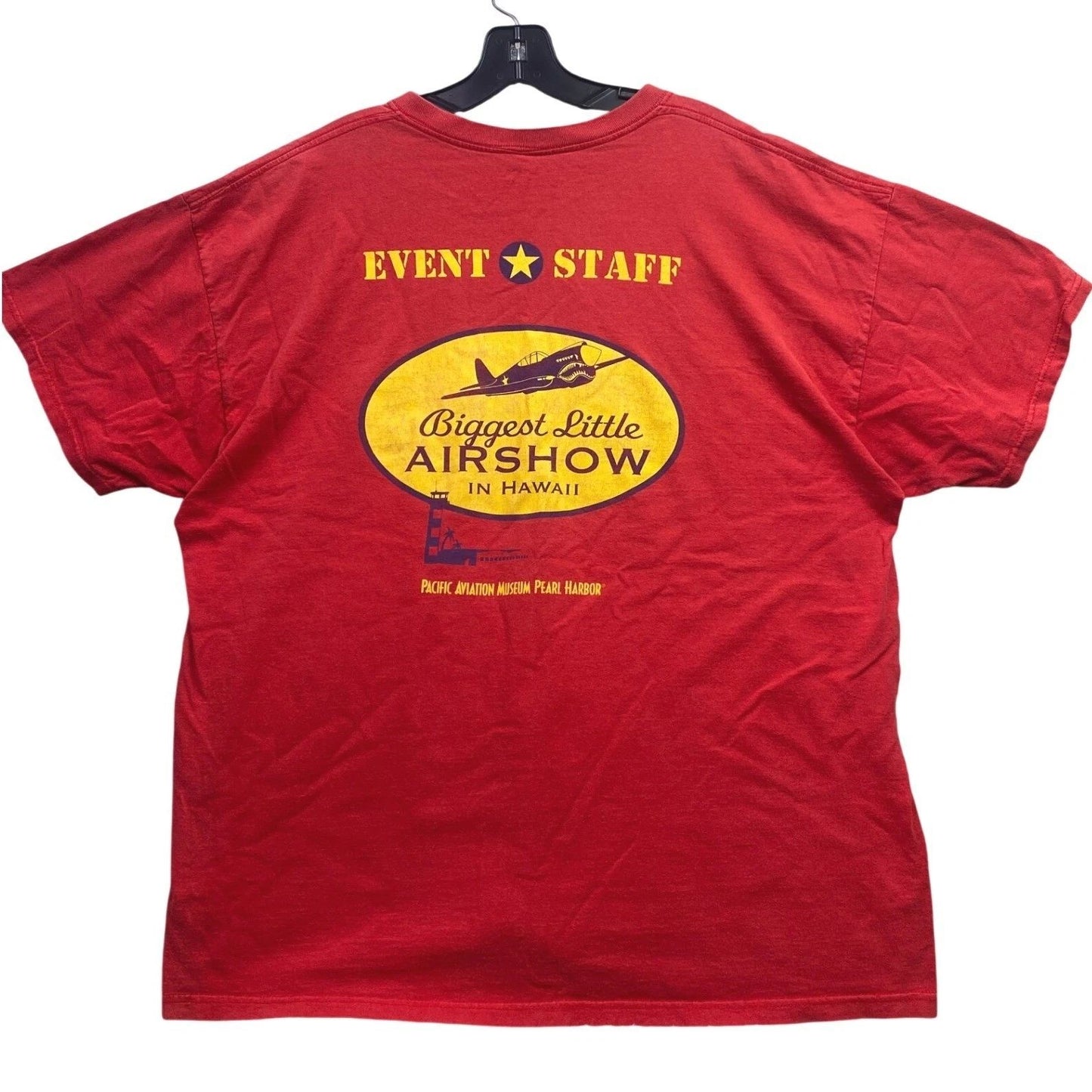 Hawaii Airshow Shirt Mens Large Spell Out Airplane Festival Everyday Streetwear