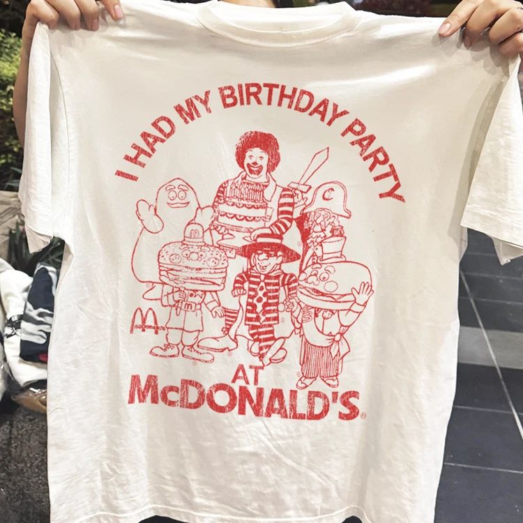 Vintage I Had My Birthday Party At Mcdonald T-shirt FAST SHIPPING 2-3D