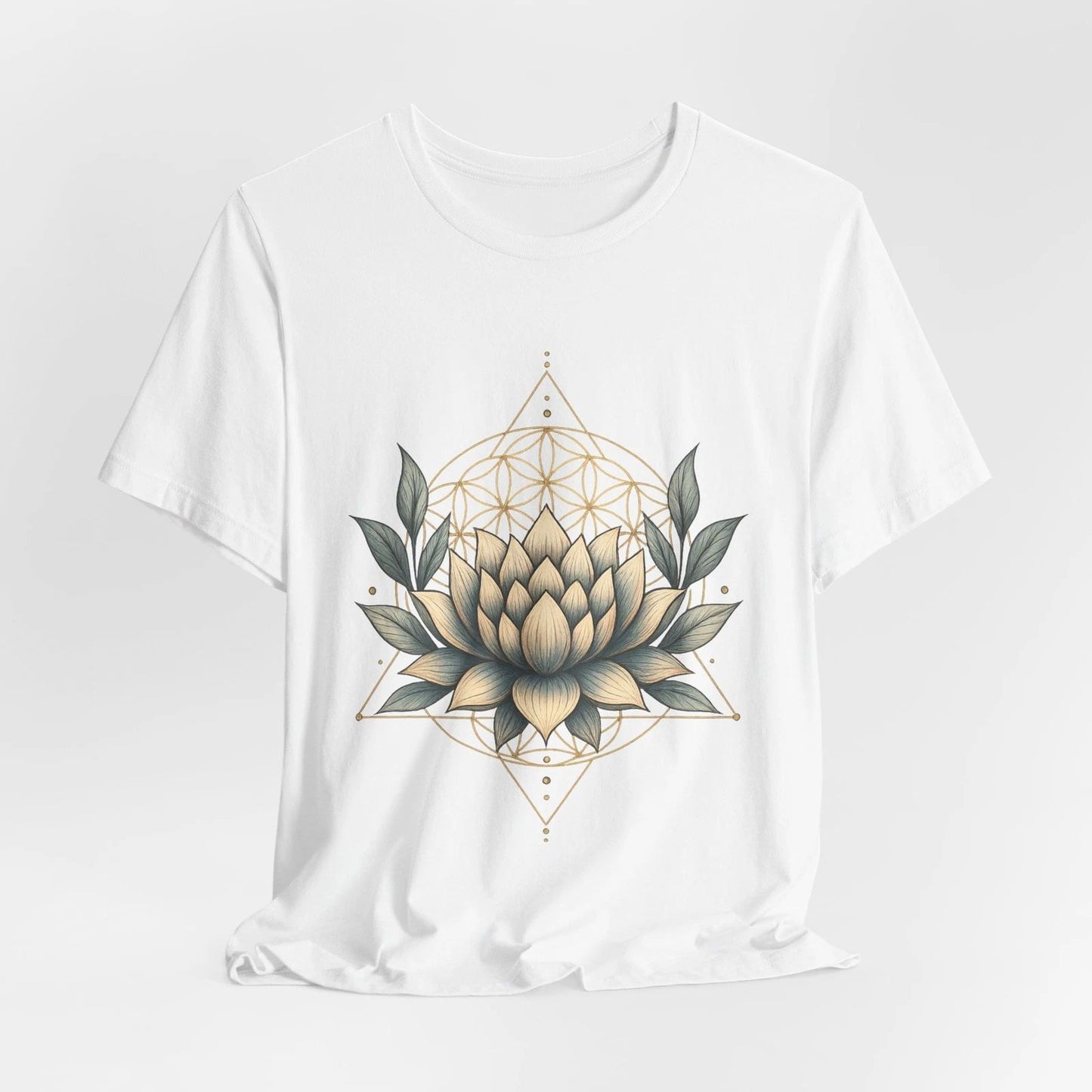 Lotus Flower Graphic Tee, Boho T-Shirt, Unisex Casual Wear, Gift for Yoga Lovers
