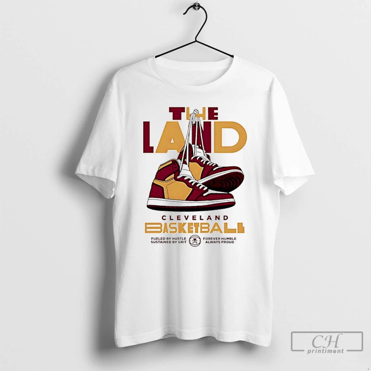 Classic Cleveland Basketball The Land Dunks Shoe T Shirts