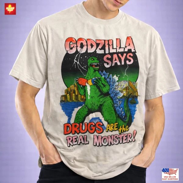 Vintage 1986 Toho Godzilla Promo Shirt Rare Kaiju Anime Movie Tee