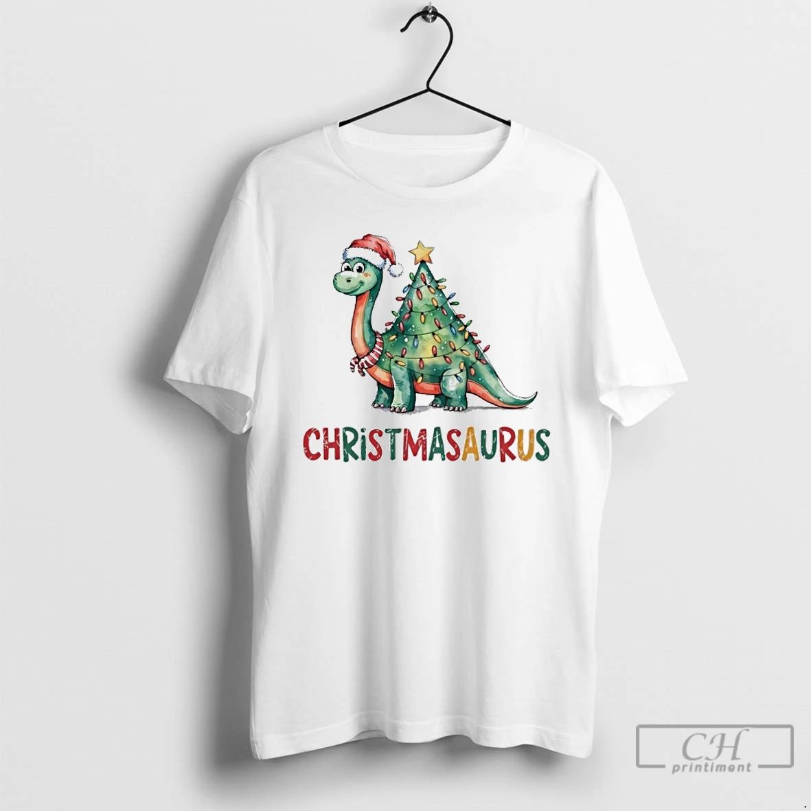 Premium Chrismasaurus Dinosaur Christmas Tree Cute T Shirts