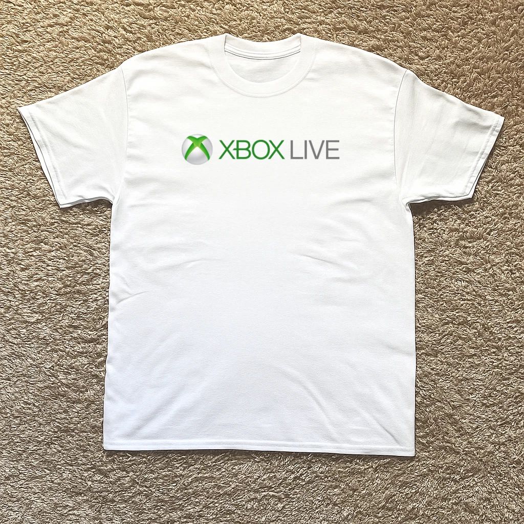 Xbox Live Unisex Heavy Cotton Tee Nostalgia Gaming Shirt