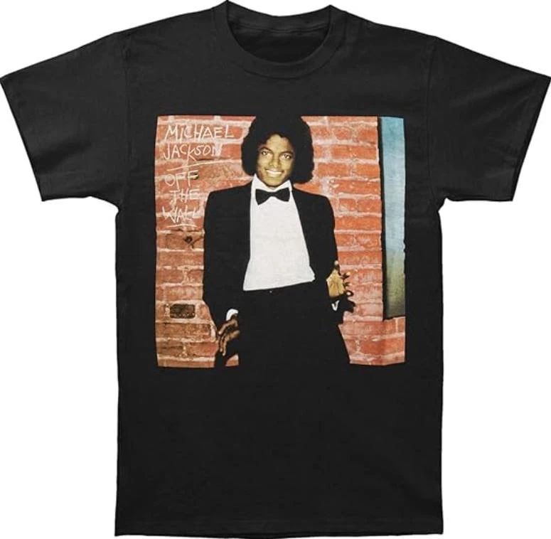 Michaell Jacksonn Men's Off The Wall Closeup Slim-Fit T-Shirt, Music Concert Tee