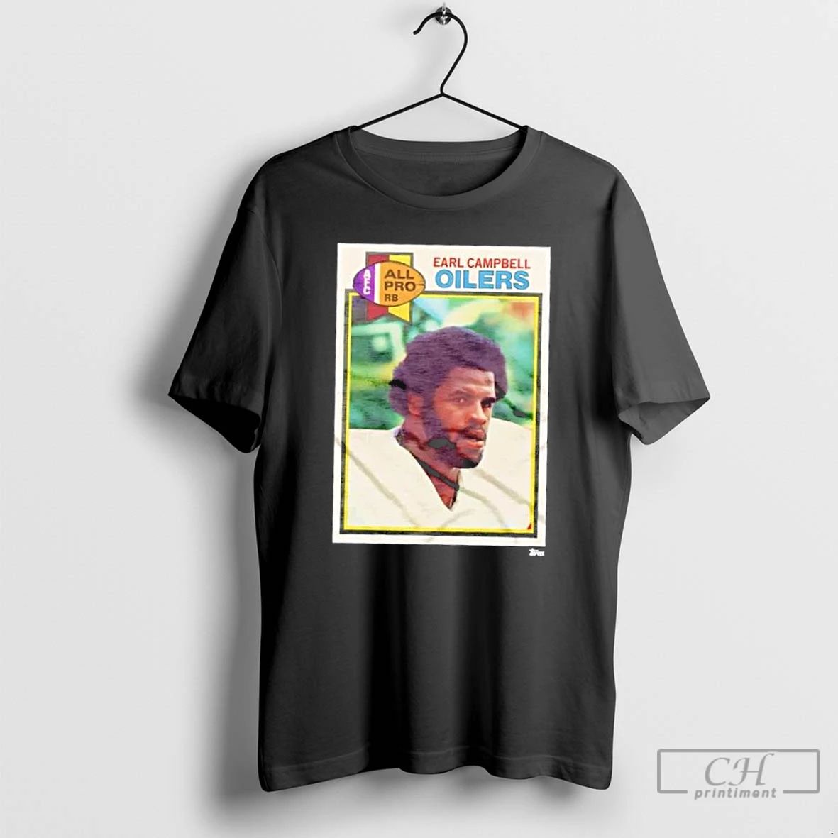 Classic 1979 Topps Earl Campbell Oilers Football T Shirts