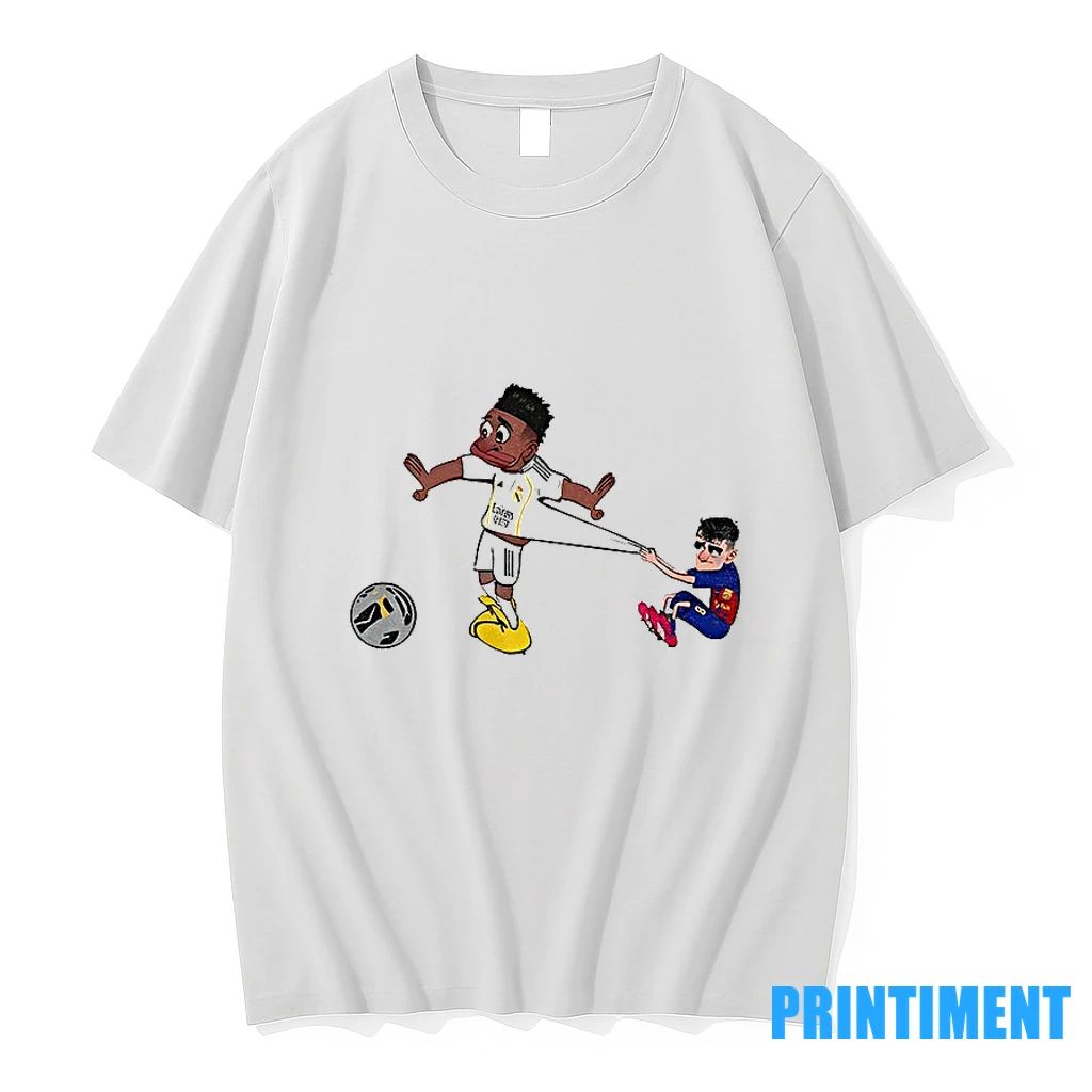 Pedri Pulling Vini Jr 7 Football Cartoon Meme Tshirts Sweater