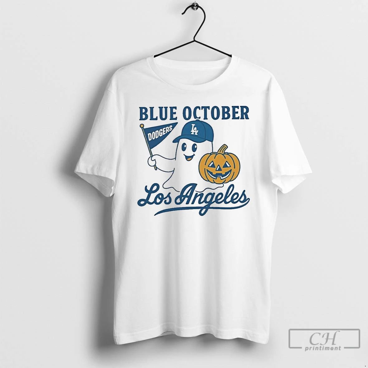 Classic Blue October Ghost Dodgers T Shirts