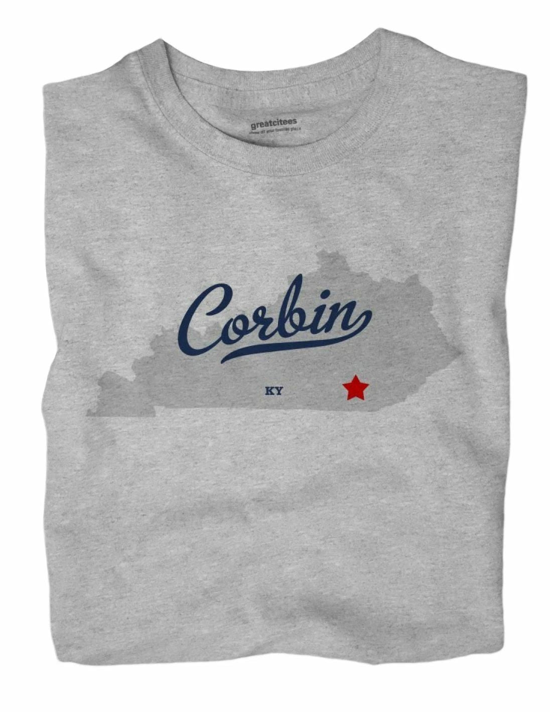 Corbin Kentucky KY T-Shirt MAP