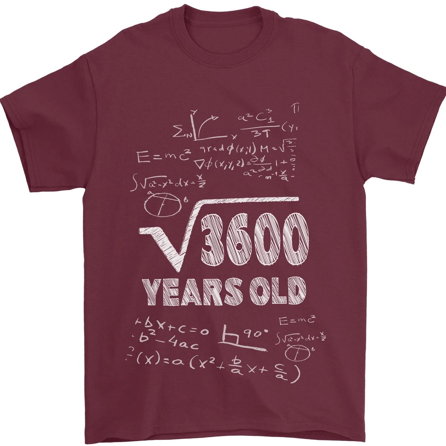 60th Birthday 60 Year Old Geek Funny Maths Mens T-Shirt 100% Cotton