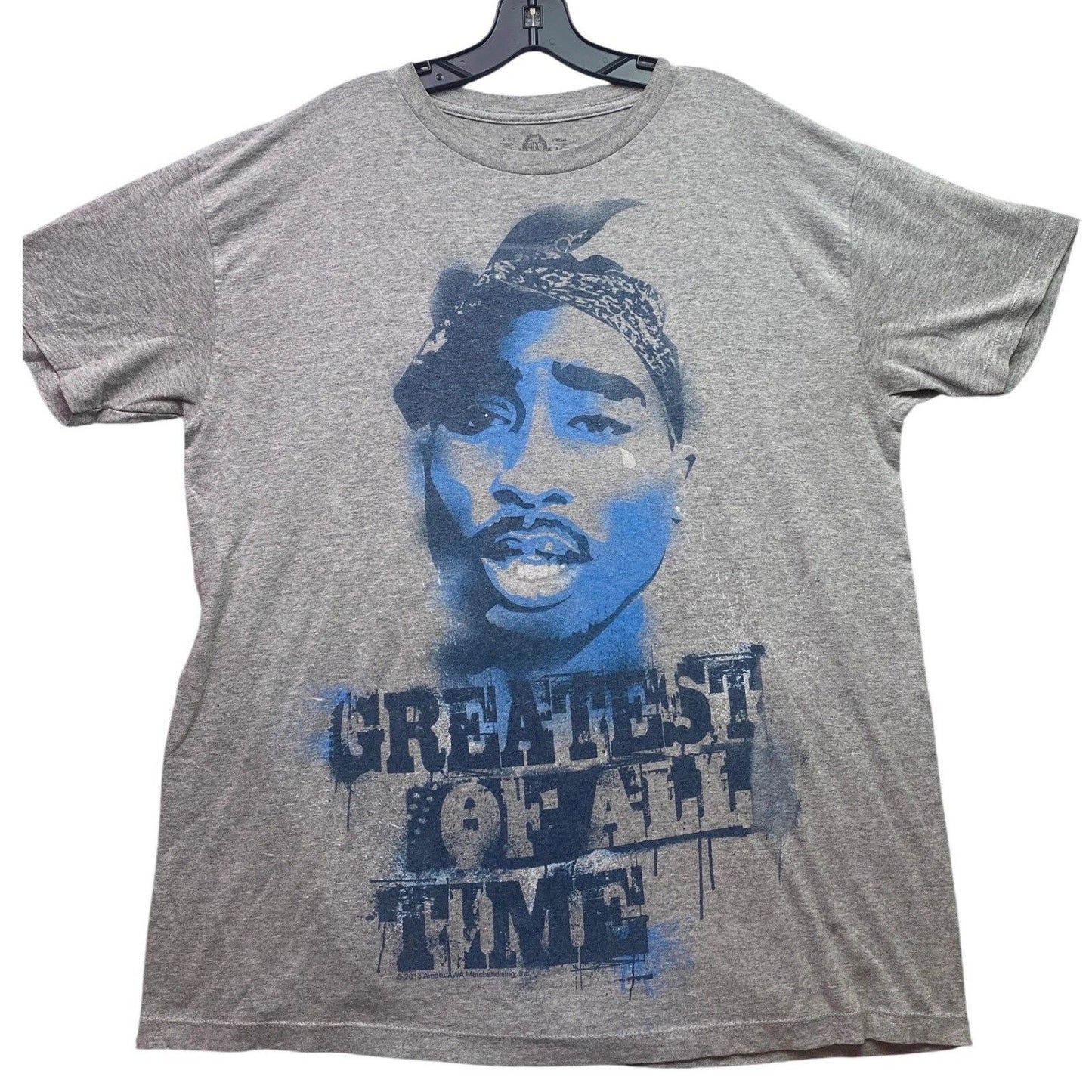 Tupac Shakur Shirt Mens Extra Large Spell Out AOP Grunge Everyday Streetwear
