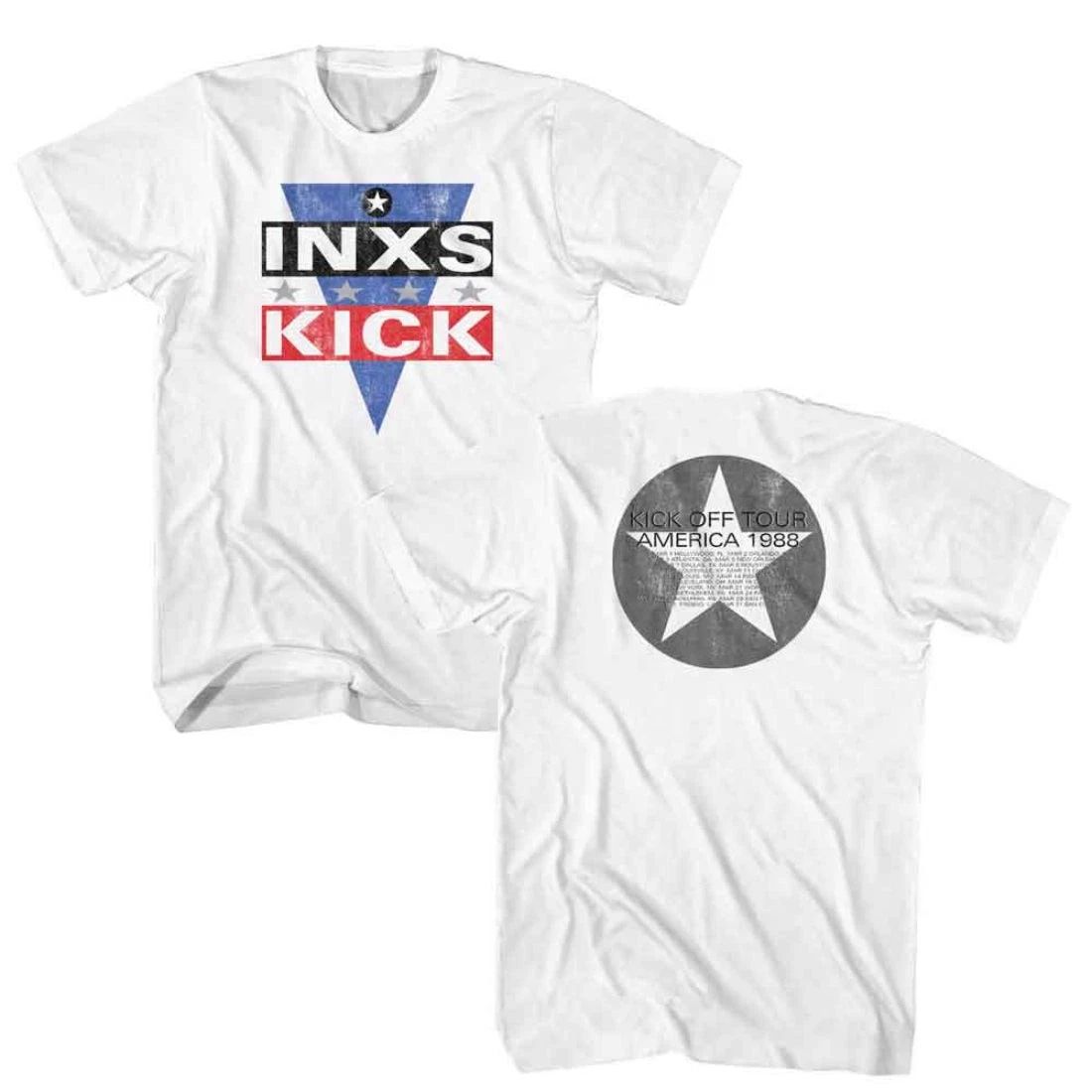INXS - Kick Off Tour 88 Front and Back Print T-Shirt
