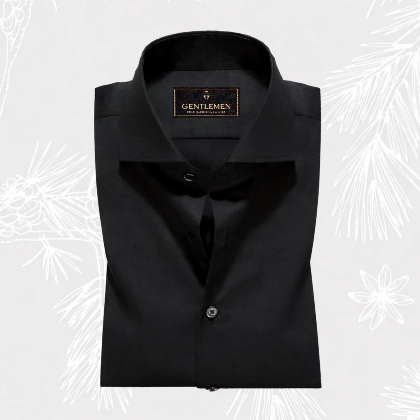 Classic Black Shirt for Men Slim Fit Formal Casual Office Wear Stylish