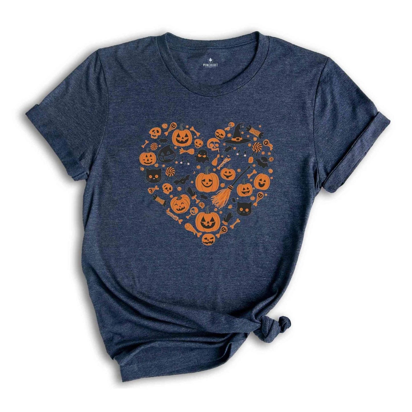 Halloween Heart Shirt, Spooky Season Shirt, Cute Ghost Shirt, Fall Rainbow Shirt