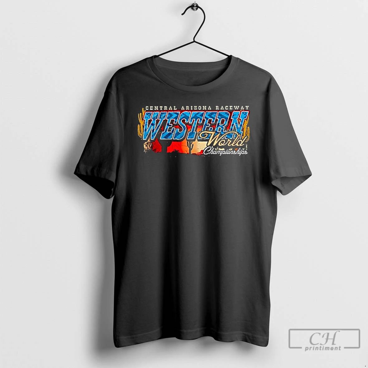 Classic Central Arizona Raceway Western World Championship Car Graphic T Shirts