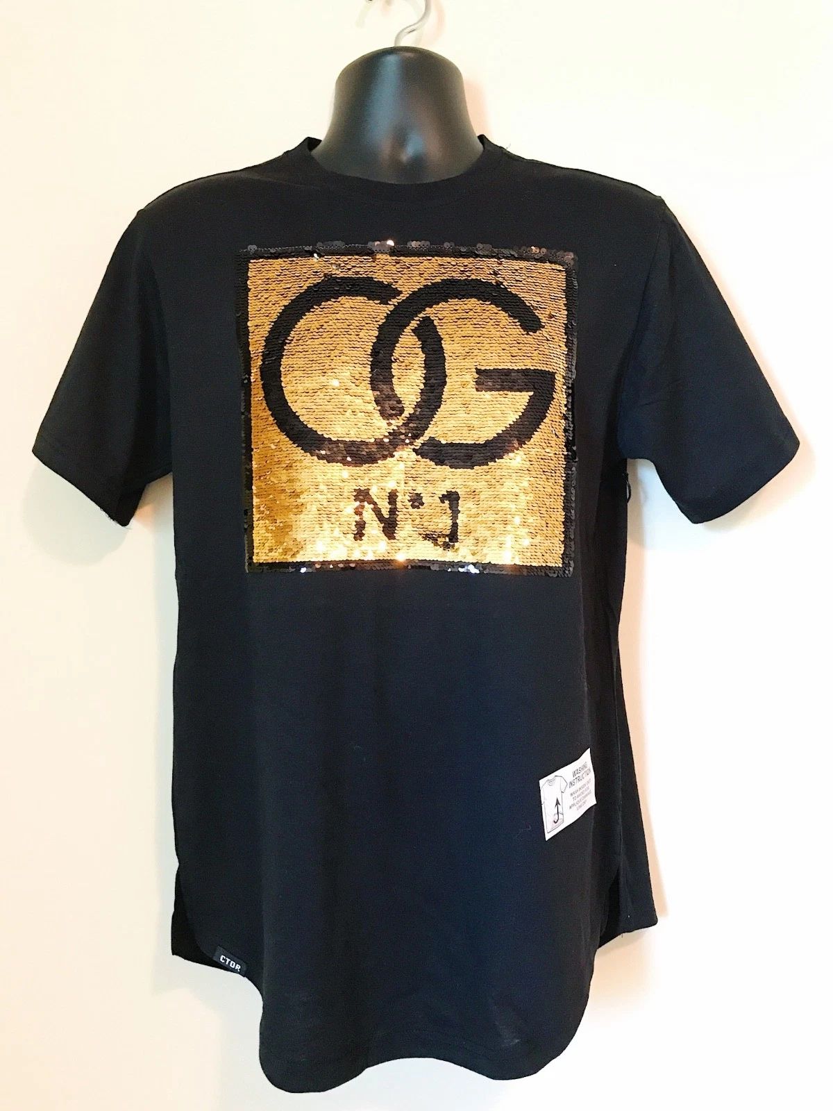 HOT! Graphic OG TWO WAY SEQUIN Luxery T-Shirt Top New Style Comfortable Stylish