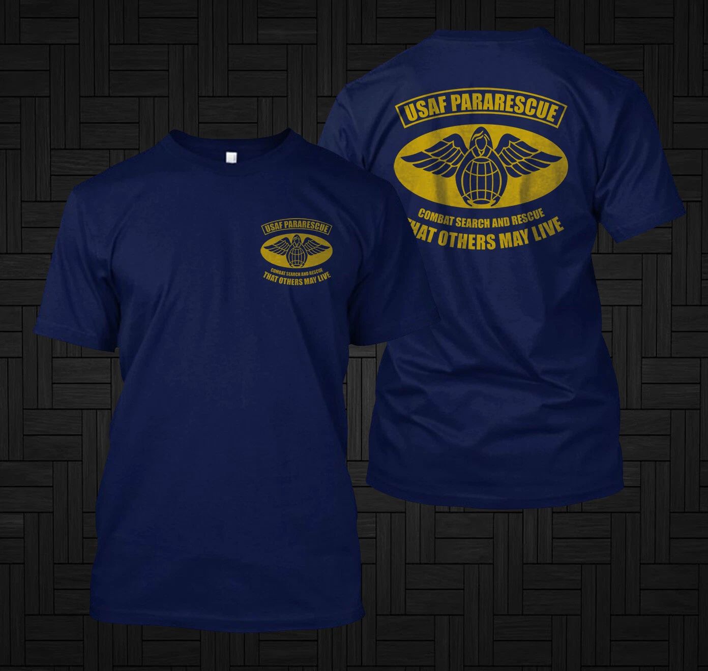 New USAF Pararescue Air Force Special Warfare - Custom front and back tee
