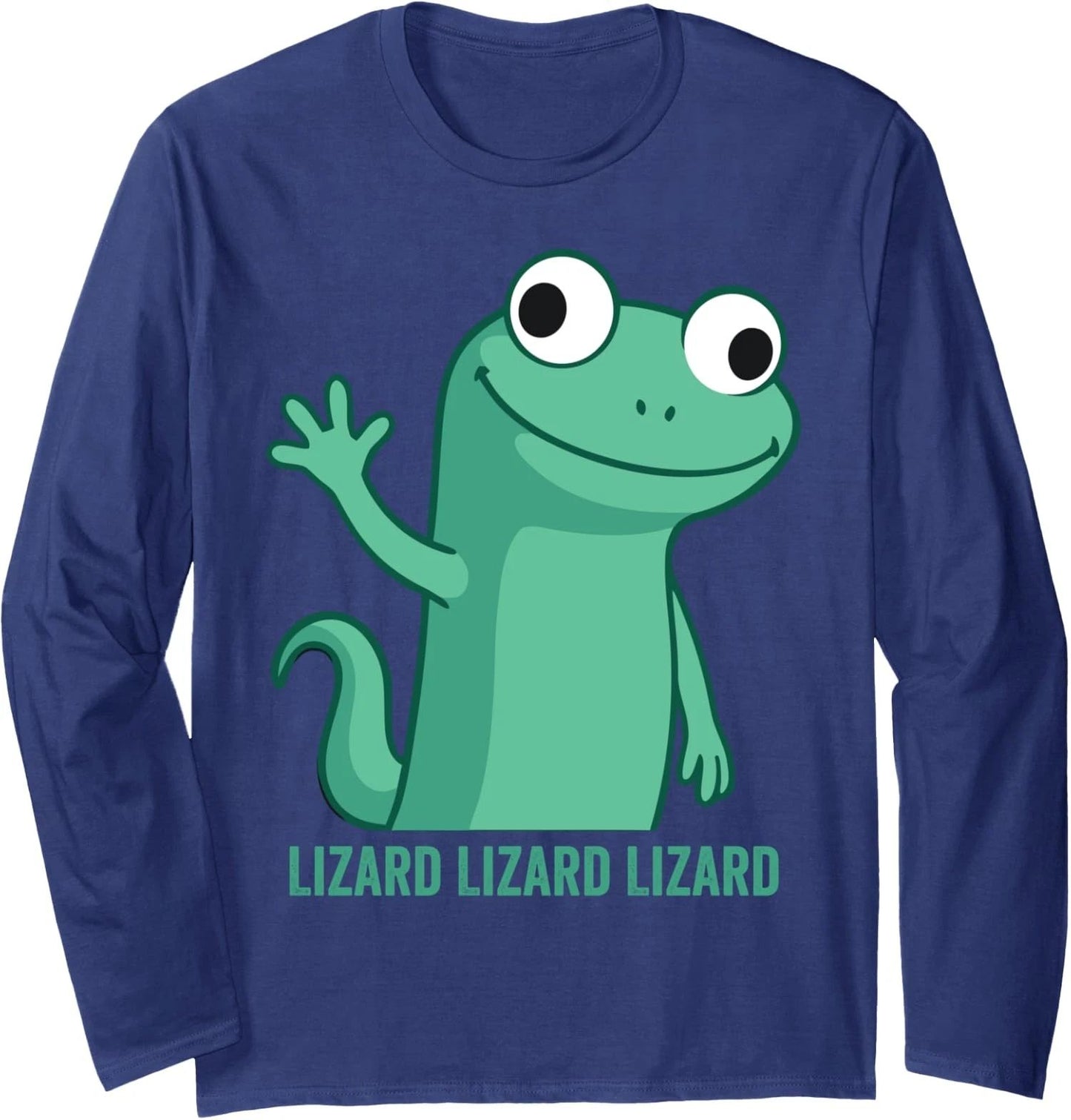 Lizard Lizard Lizard Cute Funny Meme Aesthetic Long Sleeve Tshirt