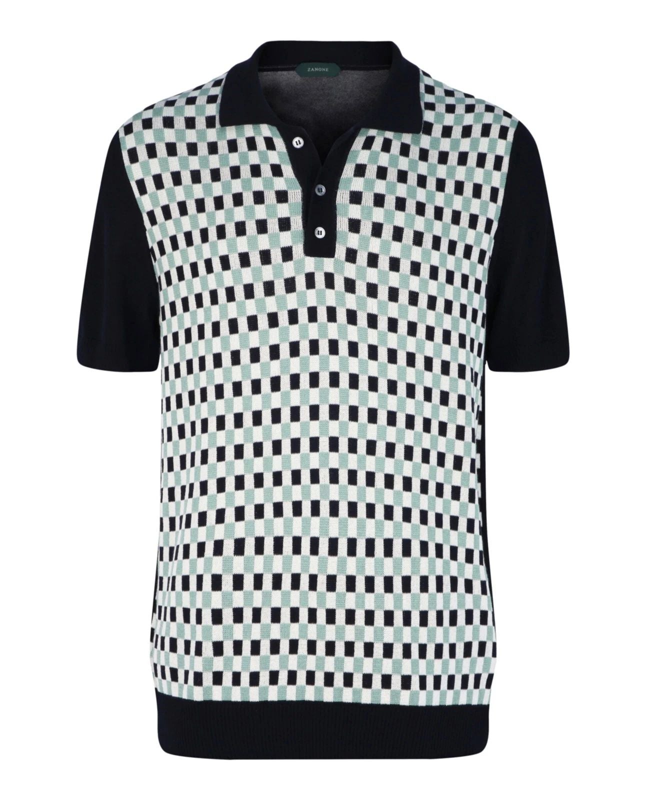 Slowear Mens Zanone Slim-Fit Geometric Polo Shirt
