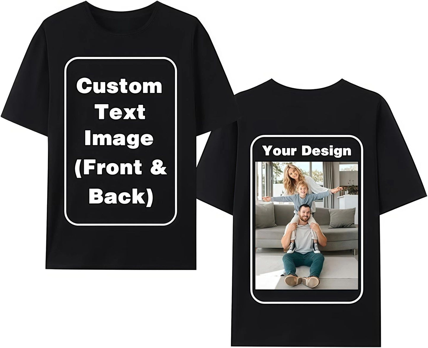 100% Cotton Unisex Custom T-Shirt Personalized Printing Casual Tee for Men Women