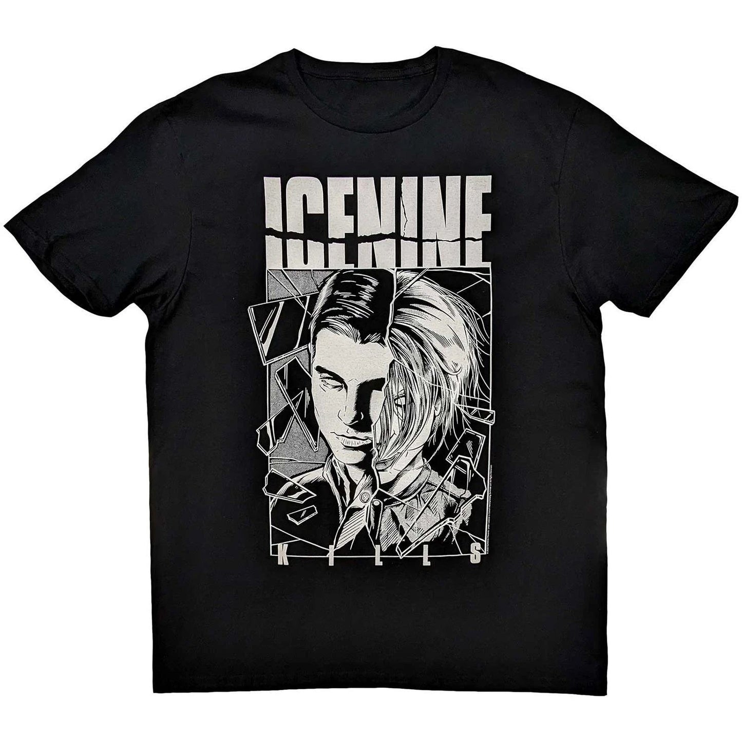 Men's Ice Nine Kills Shower Scene Split Face Slim Fit T-shirt XX-Large Black