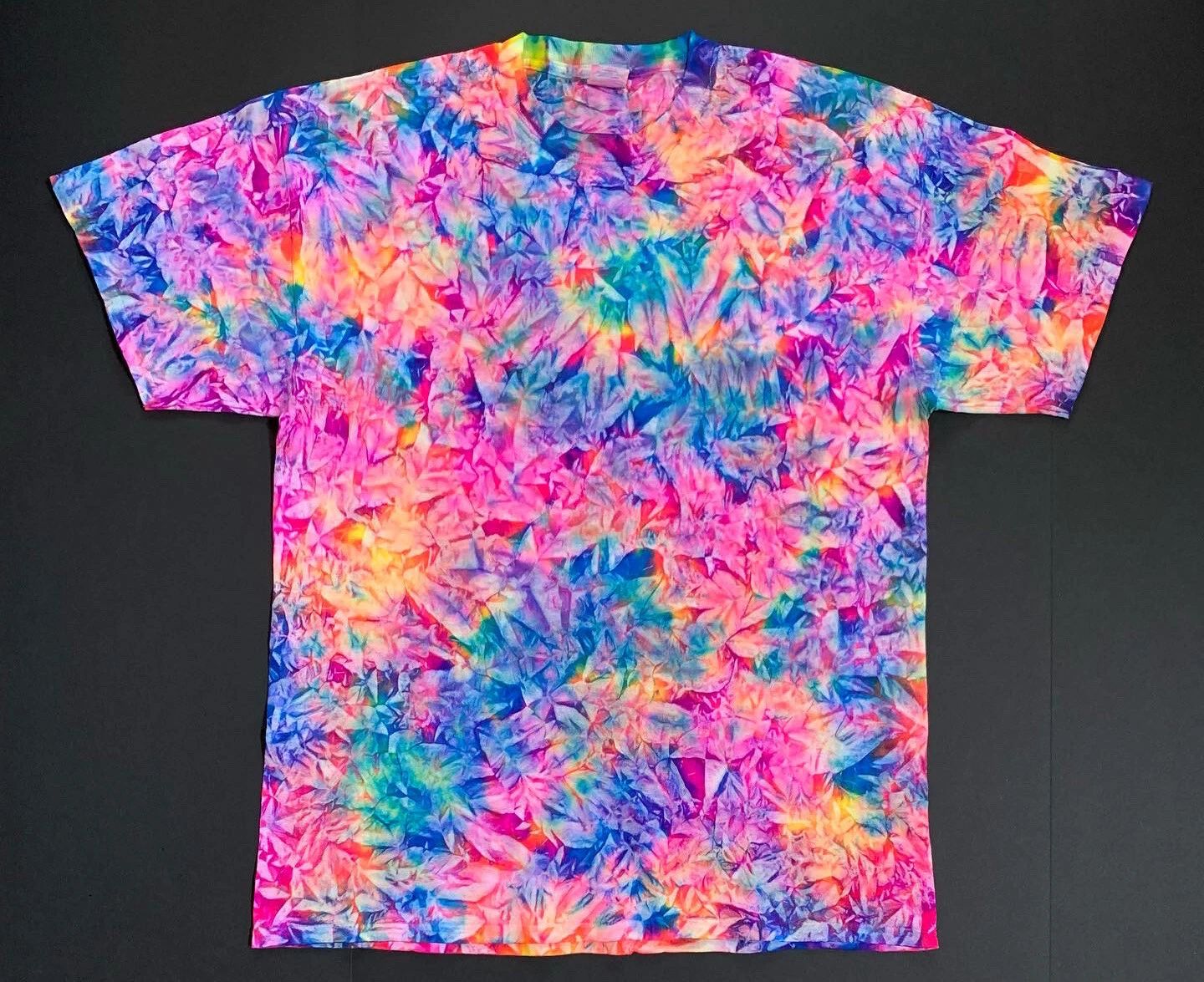 *New* 3XL & 4XL Handmade Tie Dye, Fiesta Pink Cruncht Crinkle, Crew or V-Neck