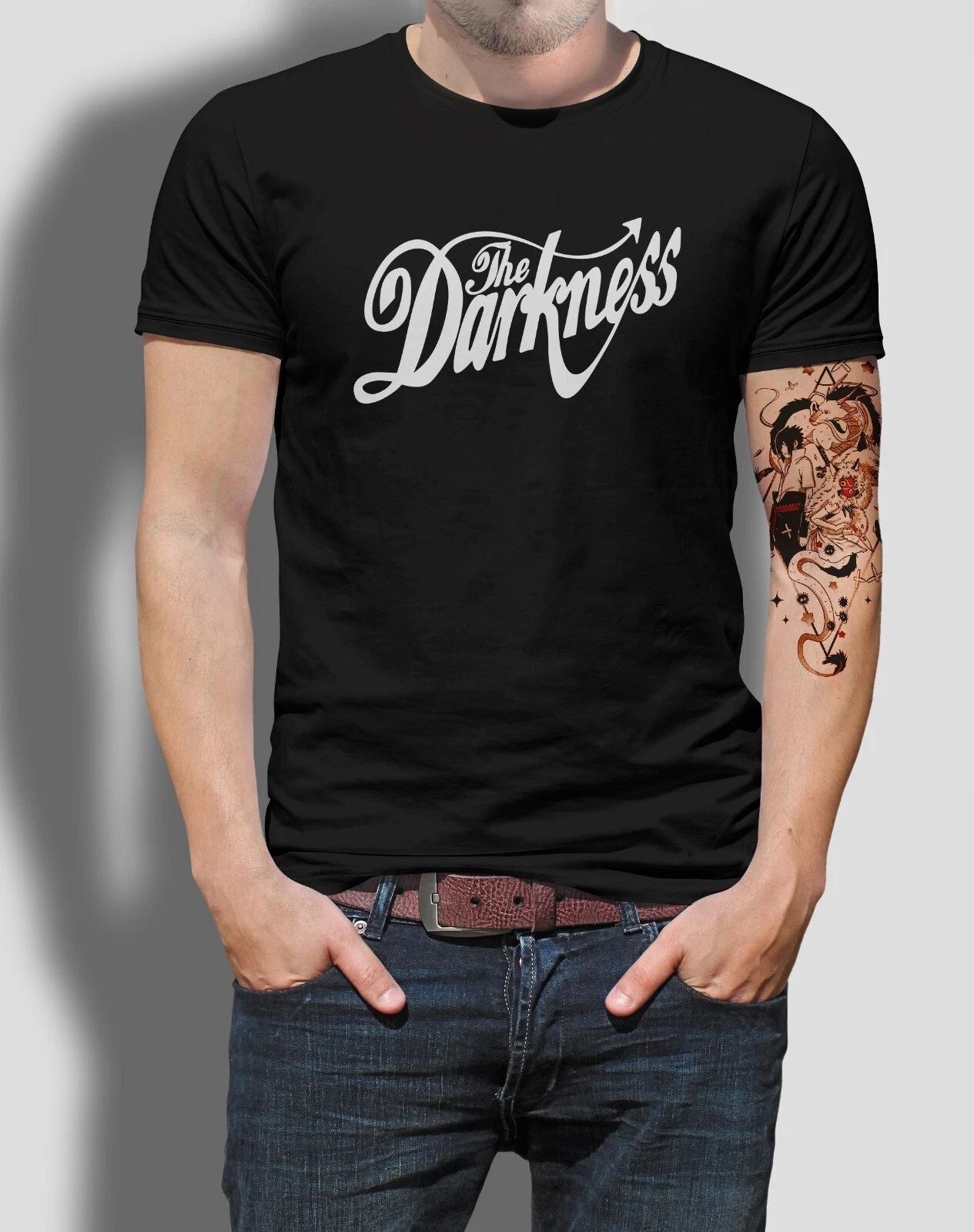 The Darkness Band Logo T-Shirt Brit Pop, Rock Indie Retro Music Guitar Top Tee