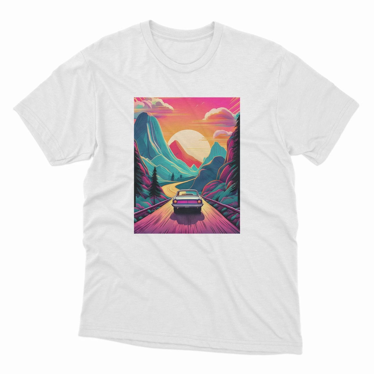 RETRO CAR SUNSET TSHIRT ABSTRACT URBAN STREET STYLE S,M,L,XL,2XL,3XL,4XL,5XL