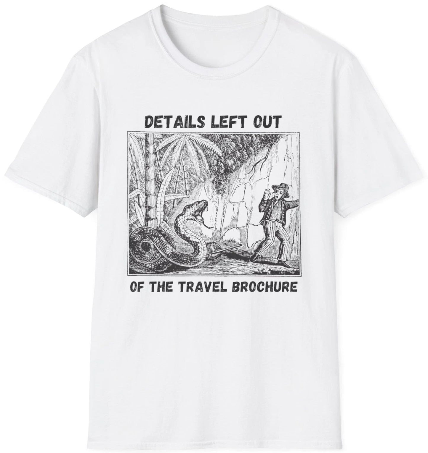 Travel Brochure T Shirt graphic tee White Size M