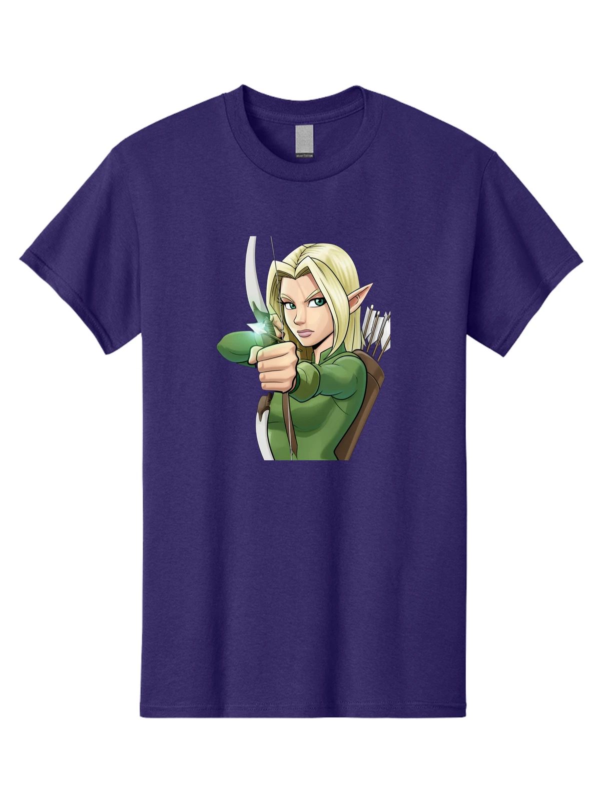 Elf-Archer-1 Mens Graphic Tee, 100% Cotton, Casual Summer Wear