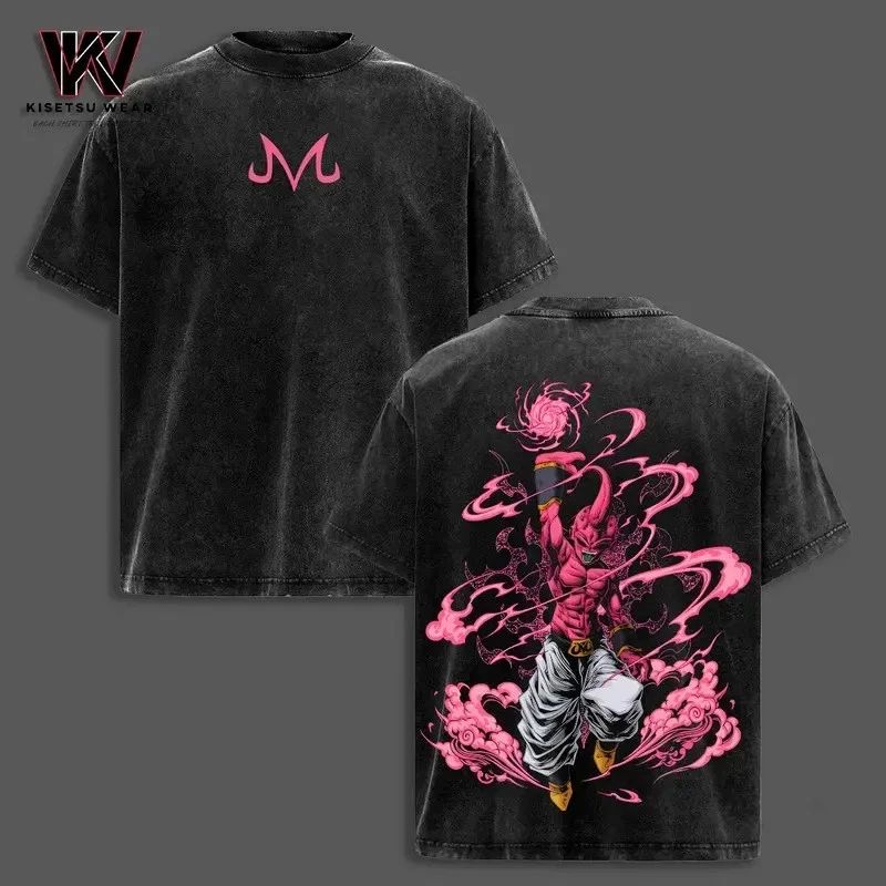 Vintage DBZ "Evil Buu" Vintage Dark Anime Streetwear T-Shirt