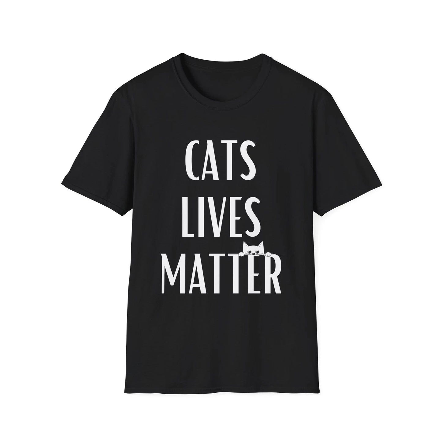 CAT LIVES MATTER, Graphic T-Shirt, Perfect for Cat Lovers, Gift for Pet Owners