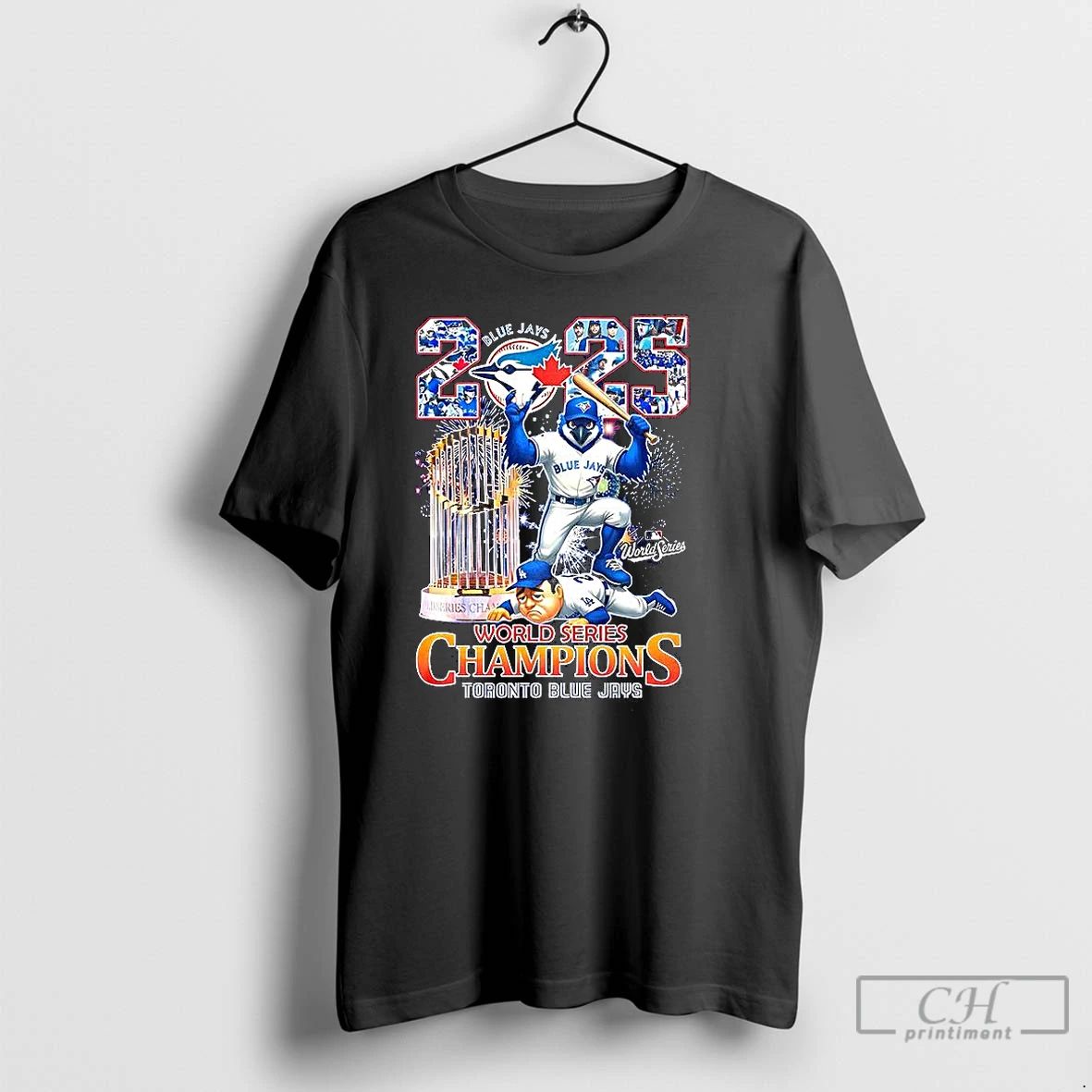 Classic Toronto Blue Jays 2025 World Series Champions Trophy Firework T Shirts