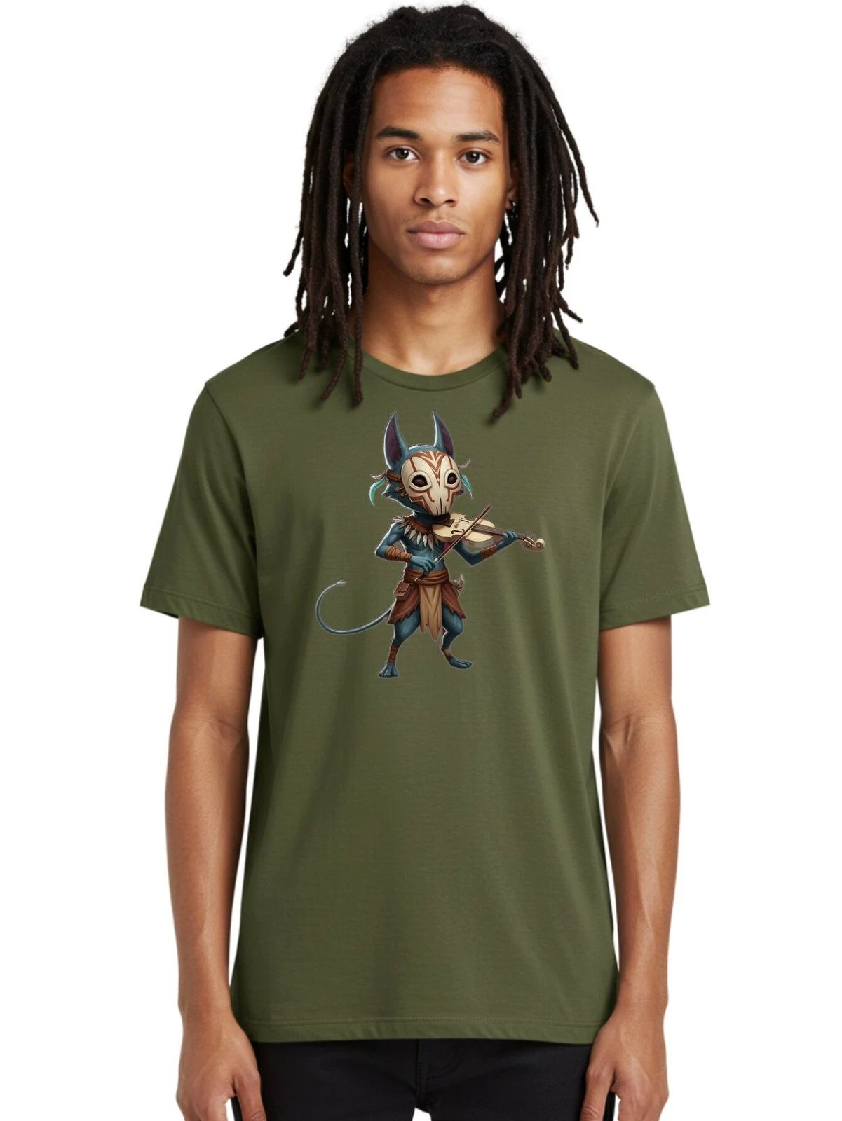 Tiefling-Fiddler Mens Graphic Tee, 100% Cotton, Casual Summer Wear