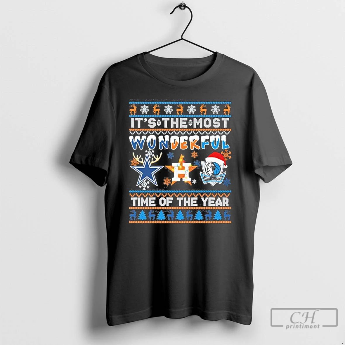Classic Dallas Sports Teams Logo Its The Most Wonderful Time Of The Year Christmas