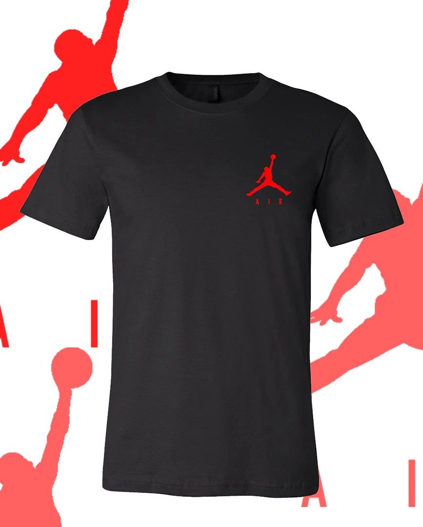 Men's Basketball AIR RED LC MJ Sports T-Shirt Tee Fast Ship!!