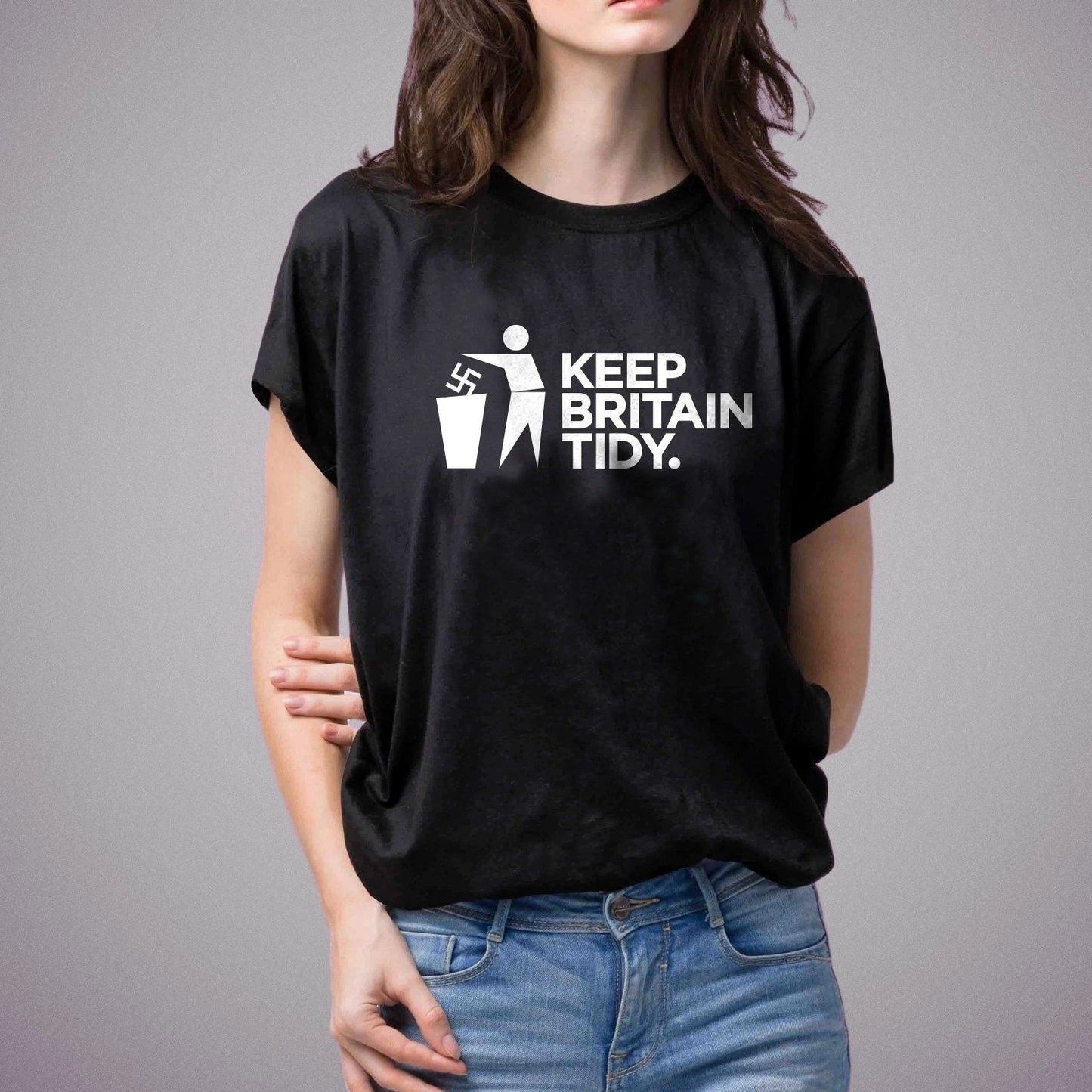 Antifa - Unisex T-Shirt - Keep Britain Tidy - Ant Fascist UK Politics Left