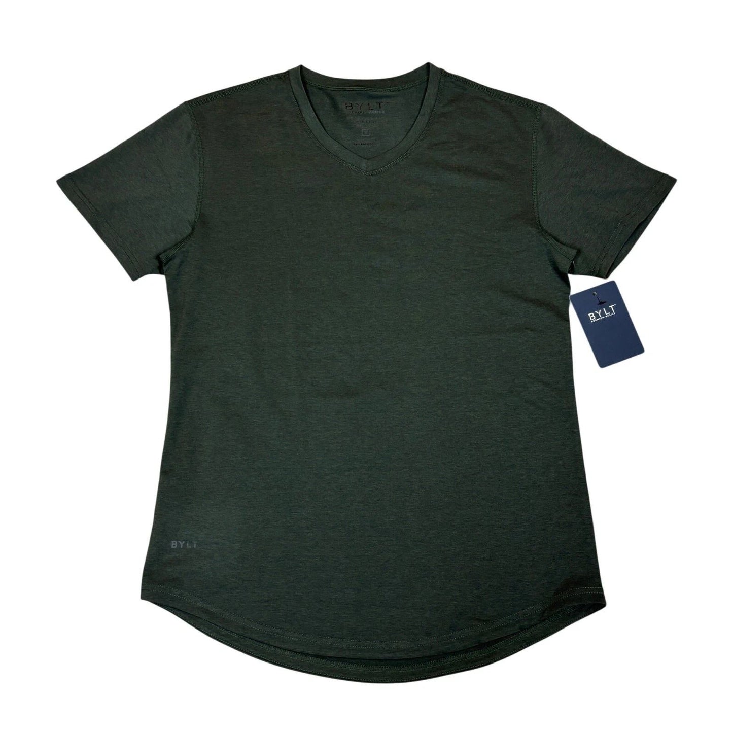 NWT Bylt Premium Basics Drop Cut V Neck Short Sleeve Shirt Men's Small