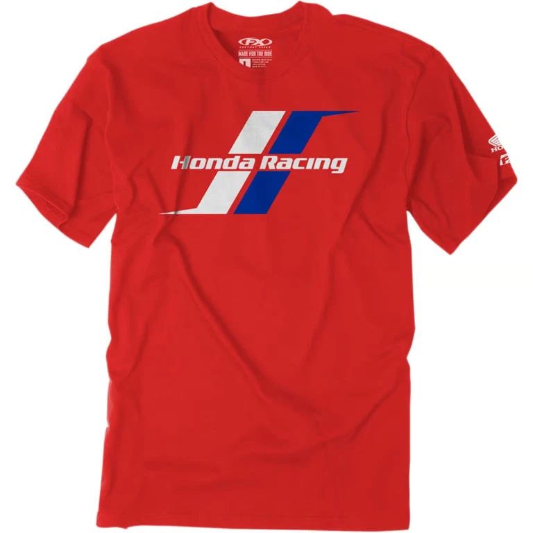 Factory Effex Honda Stripes Premium T-Shirt Medium Red 22-87302