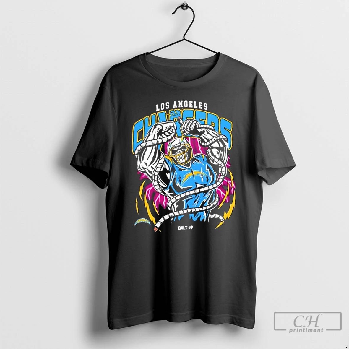 Classic Los Angeles Chargers Football Bolt Up Football Lightning T Shirts