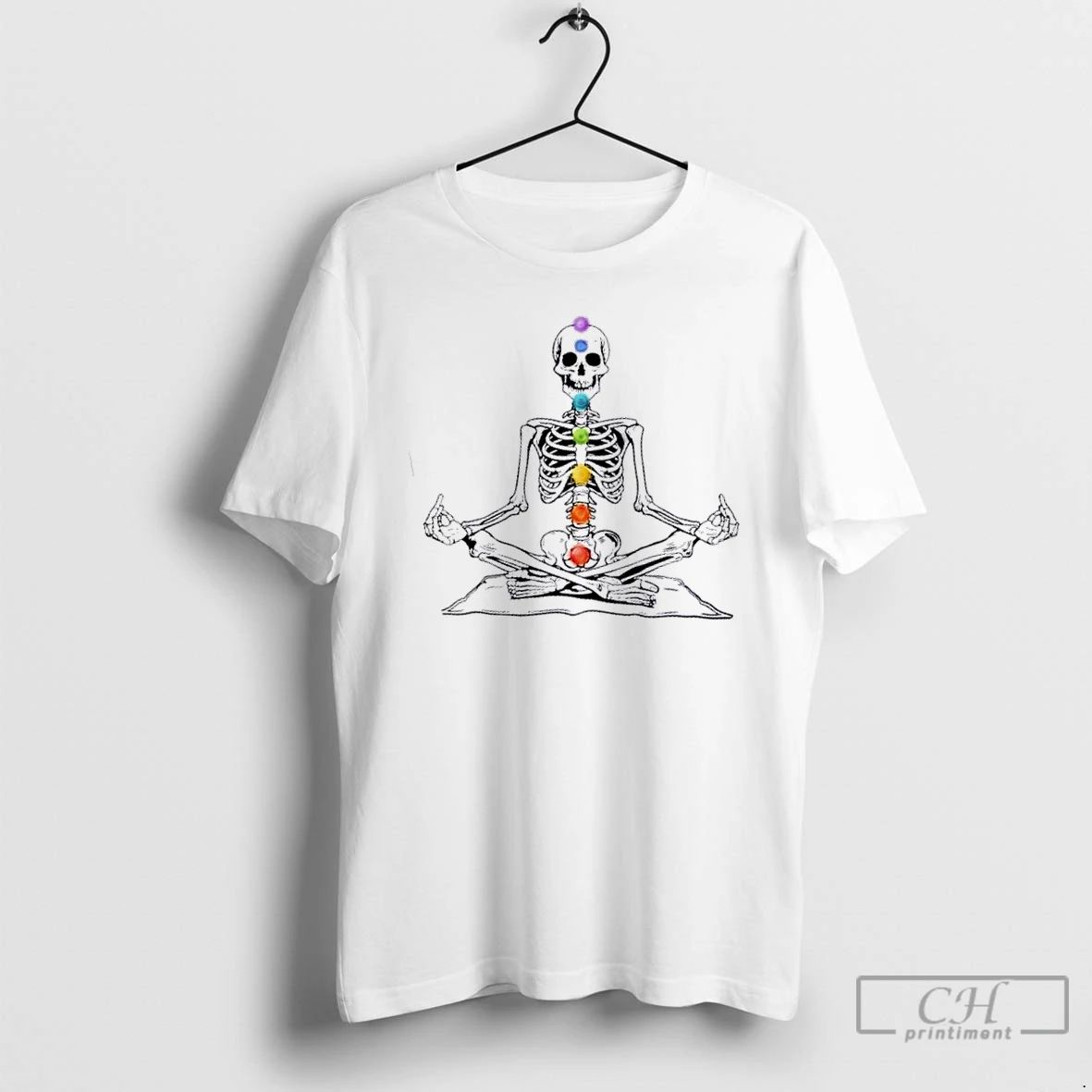 Premium Chakra Skeleton Halloween T Shirts