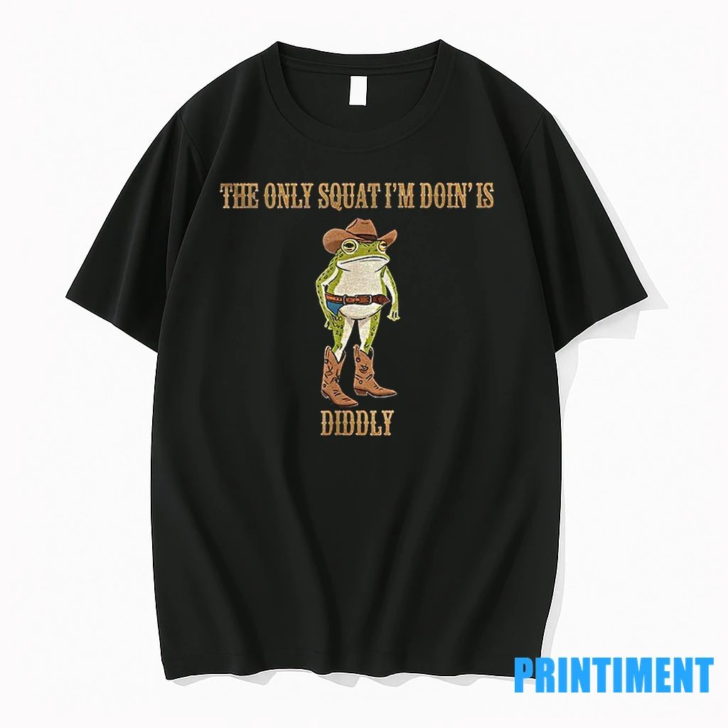 The Only Squat Im Doin Is Diddly Funny Cowboy Frog Tshirts Sweater