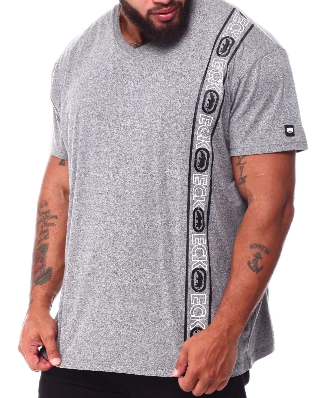 ECKO UNLTD S/S GREY V-NECK T-SHIRT SZ:3XL 3X XXXL NWT