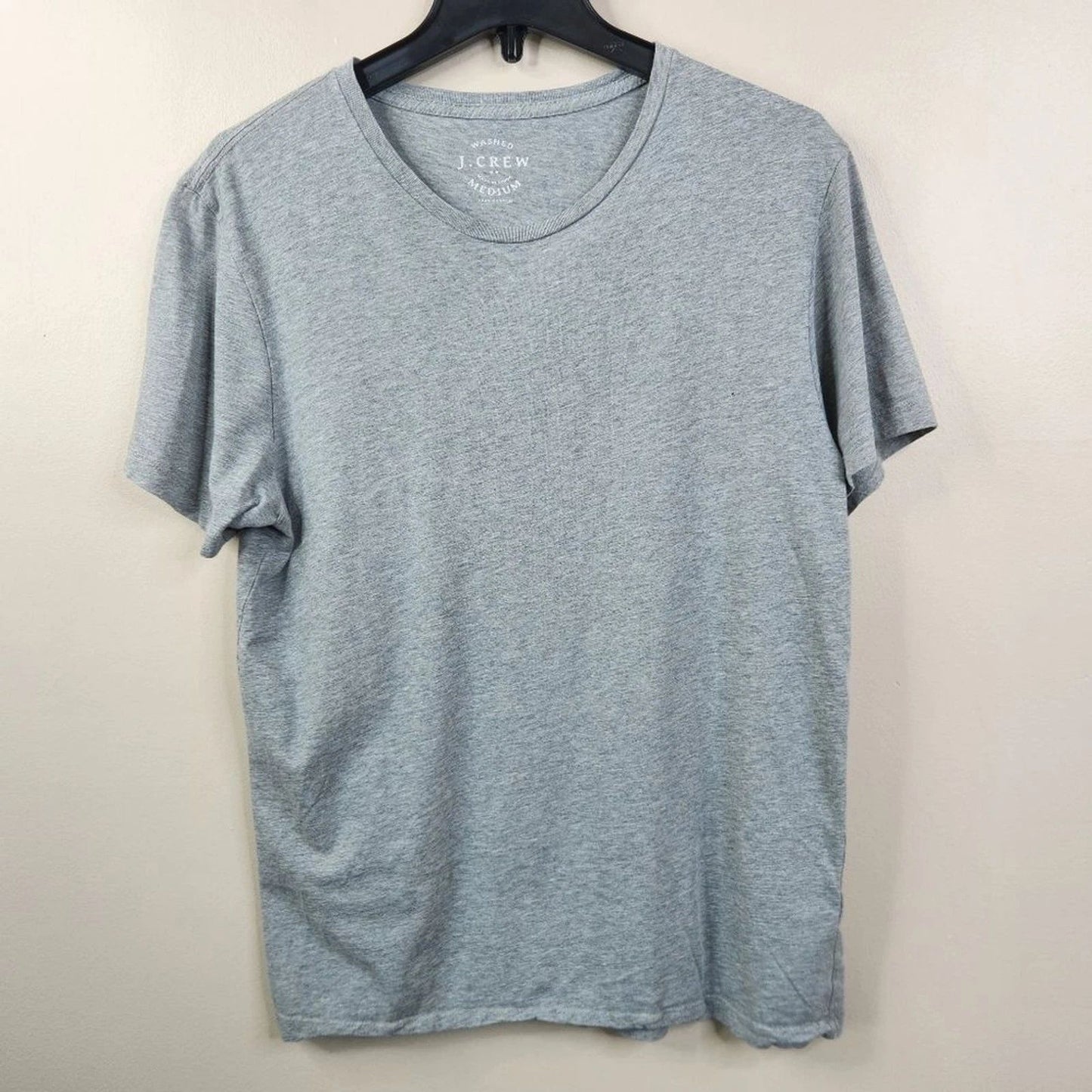 J. Crew Mens Short Sleeve Washed Heather Gray Cotton Tee Medium