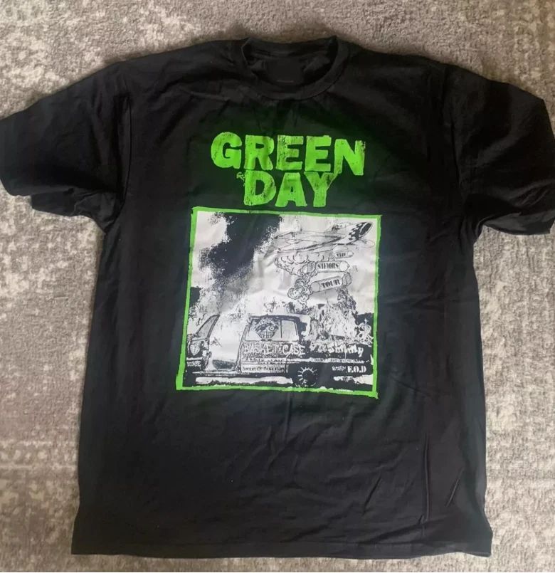 Green Day The Saviours Tour 2024 Tour T Shirt Black
