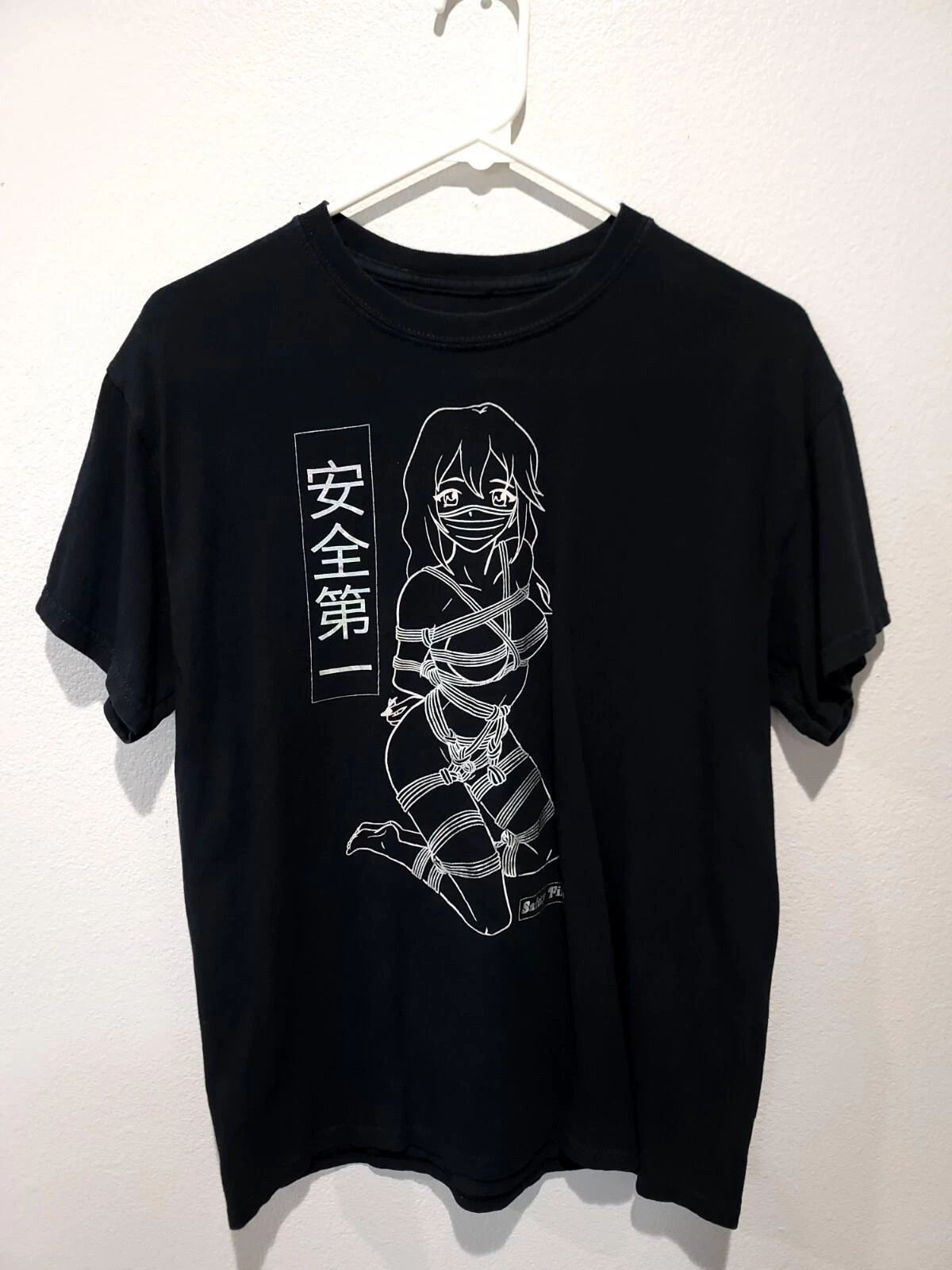 Spencer s since 1947 Adult T-Shirt Reprint Sexy Anime Girl Safety First S-5XL