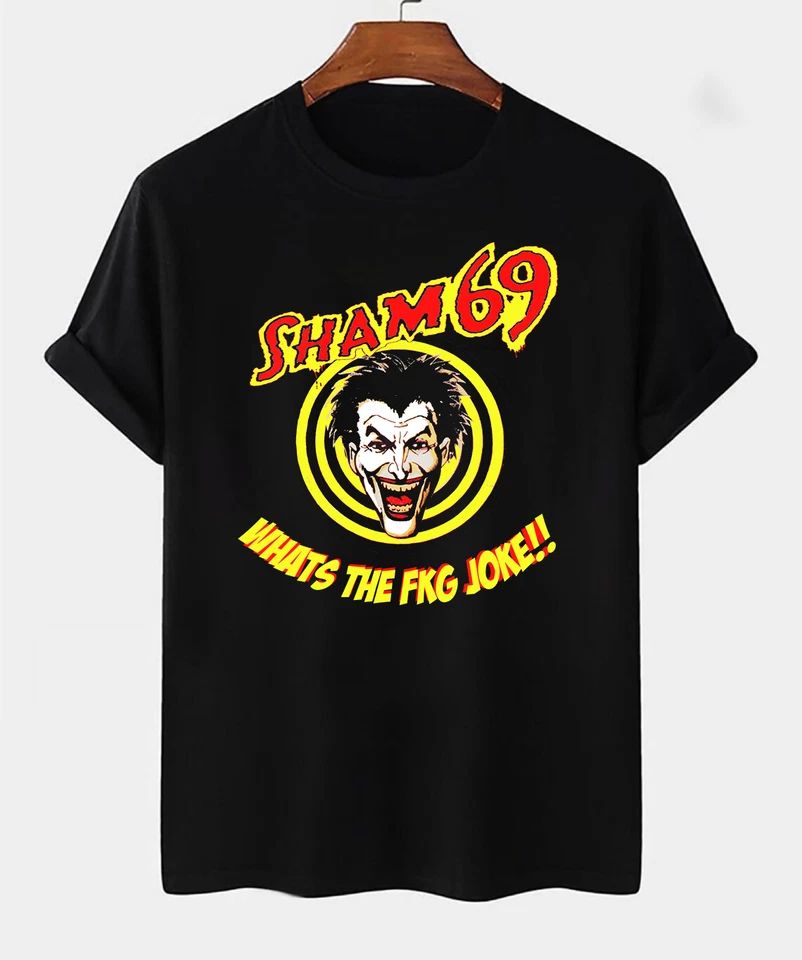 Vintage Sham 69 Cotton Black All Size Unisex Tee Shirt MO045