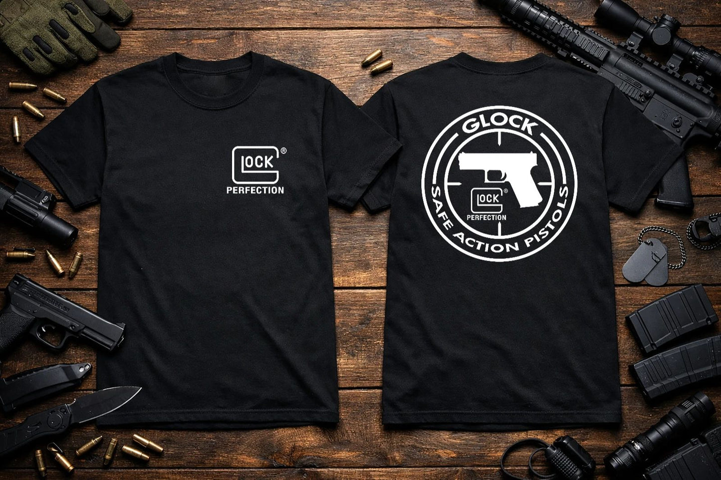 OFFICIAL Glock Logo - T-Shirt Heavyweight S M L XL 2XL 3XL 4XL 5XL